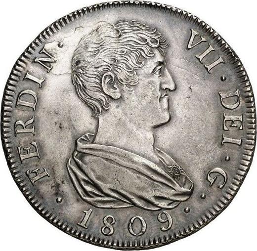 Аверс монеты - 8 реалов 1809 года C SF "Тип 1808-1811" - цена серебряной монеты - Испания, Фердинанд VII
