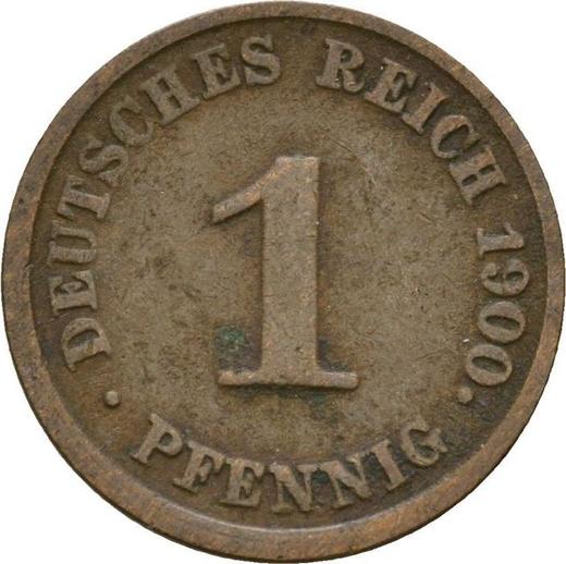 Anverso 1 Pfennig 1900 J "Tipo 1890-1916" - valor de la moneda  - Alemania, Imperio alemán