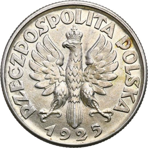 Anverso 2 eslotis 1925 Sin marca de ceca - valor de la moneda de plata - Polonia, Segunda República
