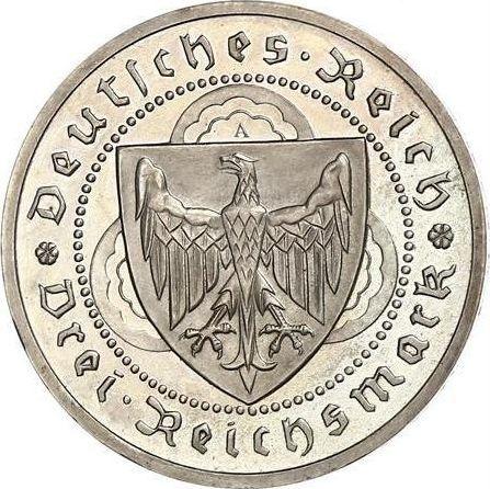 Аверс монеты - 3 рейхсмарки 1930 года A "Фогельвейде" - цена серебряной монеты - Германия, Bеймарская республика