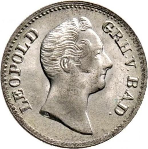 Anverso 3 kreuzers 1835 - valor de la moneda de plata - Baden, Leopoldo I de Baden