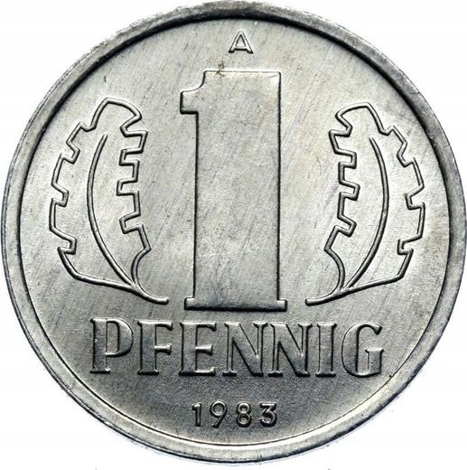 Аверс монеты - 1 пфенниг 1983 года A - цена  монеты - Германия, ГДР
