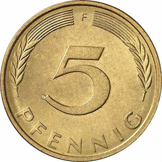 Anverso 5 Pfennige 1973 F - valor de la moneda  - Alemania, RFA