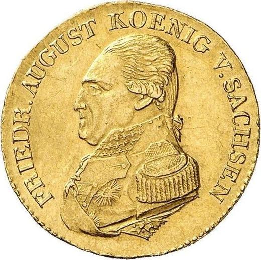 Аверс монеты - Дукат 1823 года I.G.S. - цена золотой монеты - Саксония-Альбертина, Фридрих Август I