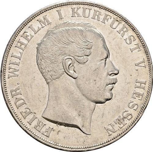 Anverso 2 táleros 1854 C.P. - valor de la moneda de plata - Hesse-Cassel, Federico Guillermo