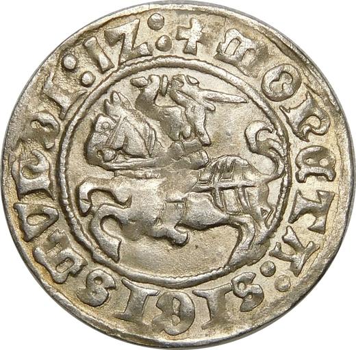 Аверс монеты - Полугрош (1/2 гроша) 1512 года "Литва" - цена серебряной монеты - Польша, Сигизмунд I Старый