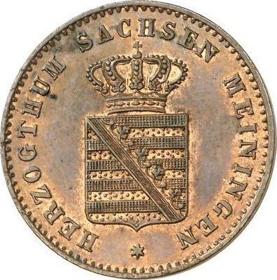 Аверс монеты - 2 пфеннига 1868 года - цена  монеты - Саксен-Мейнинген, Георг II