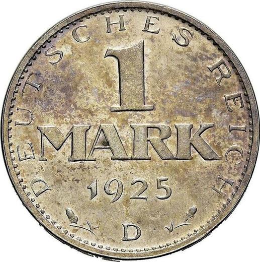 Rewers monety - 1 marka 1925 D "Typ 1924-1925" - cena srebrnej monety - Niemcy, Republika Weimarska