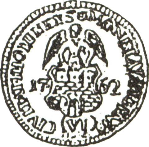 Реверс монеты - Шестак (6 грошей) 1762 года "Торуньский" - цена серебряной монеты - Польша, Август III