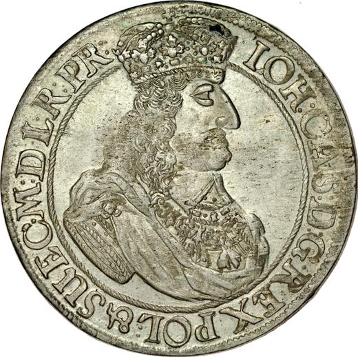 Аверс монеты - Орт (18 грошей) 1661 года DL "Гданьск" - цена серебряной монеты - Польша, Ян II Казимир