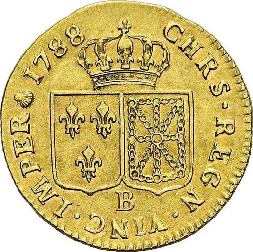 Reverse Louis d'Or 1788 B Rouen - France, Louis XVI