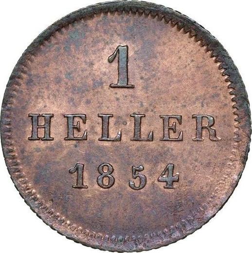 Reverso Heller 1854 - valor de la moneda  - Baviera, Maximilian II