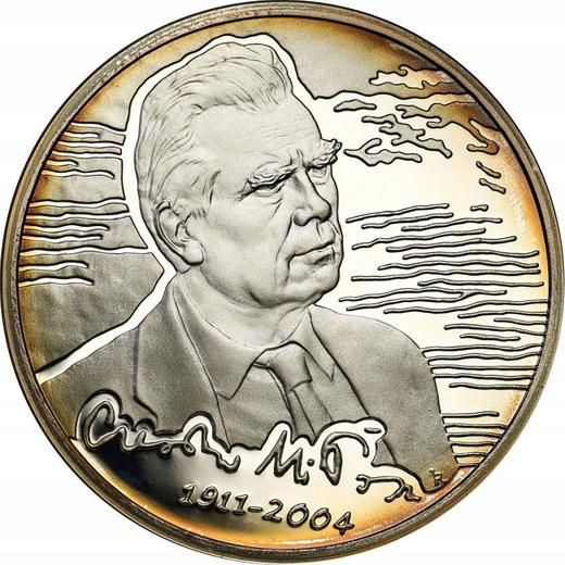 Reverso 10 eslotis 2011 MW RK "100 aniversario de Czesław Miłosz" - valor de la moneda de plata - Polonia, República moderna