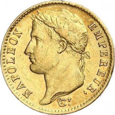 Anverso 20 francos 1810 W "Tipo 1809-1815" Lila - valor de la moneda de oro - Francia, Napoleón I Bonaparte