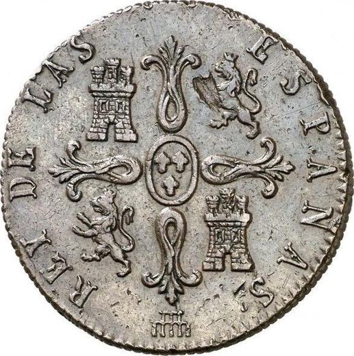 Reverso 8 maravedíes 1823 "Tipo 1822-1823" - valor de la moneda  - España, Fernando VII