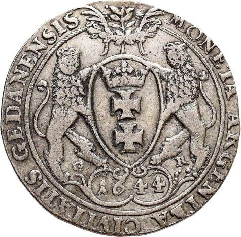 Reverso Tálero 1644 GR "Gdańsk" - valor de la moneda de plata - Polonia, Vladislao IV