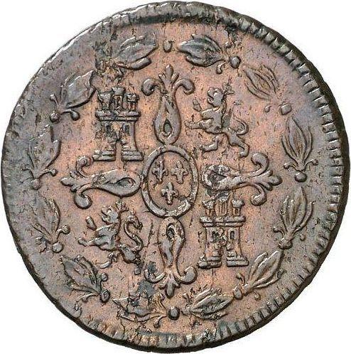 Rewers monety - 4 maravedis 1791 - cena  monety - Hiszpania, Karol IV