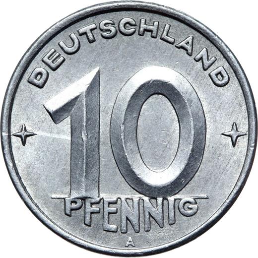 Аверс монеты - 10 пфеннигов 1948 года A - цена  монеты - Германия, ГДР
