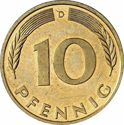 Аверс монеты - 10 пфеннигов 1995 года D - цена  монеты - Германия, ФРГ