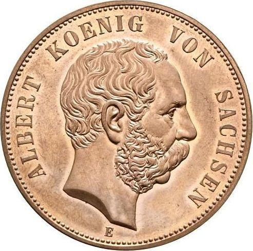 Anverso 5 marcos 1889 E "Sajonia" 800 aniversario de La casa de Wettin Cobre Prueba - valor de la moneda  - Alemania, Imperio alemán