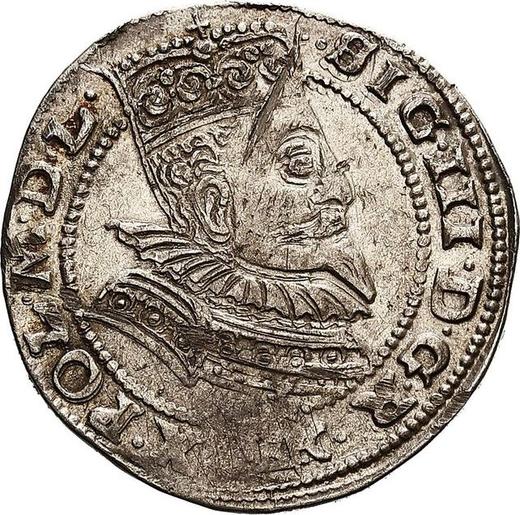 Аверс монеты - Шестак (6 грошей) 1601 года EK "Тип 1595-1603" - цена серебряной монеты - Польша, Сигизмунд III Ваза