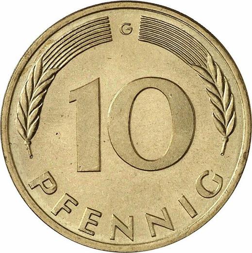 Obverse 10 Pfennig 1979 G -  Coin Value - Germany, FRG