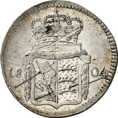 Rewers monety - 3 krajcary 1804 - cena srebrnej monety - Wirtembergia, Fryderyk I
