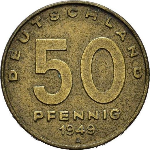 Аверс монеты - 50 пфеннигов 1949 года A - цена  монеты - Германия, ГДР