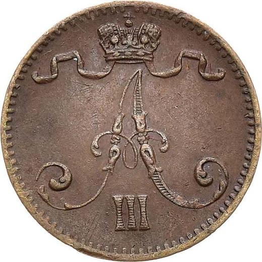 Аверс монеты - 1 пенни 1882 года - цена  монеты - Финляндия, Великое княжество