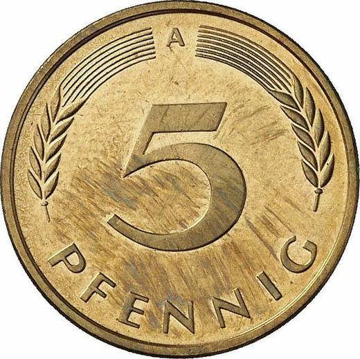 Аверс монеты - 5 пфеннигов 1998 года A - цена  монеты - Германия, ФРГ