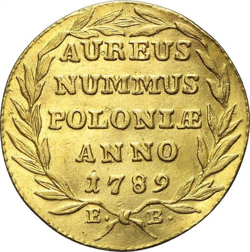 Реверс монеты - Дукат 1789 года EB - цена золотой монеты - Польша, Станислав II Август