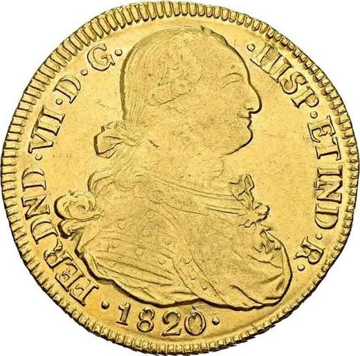Avers 8 Escudos 1820 P FM - Goldmünze Wert - Kolumbien, Ferdinand VII