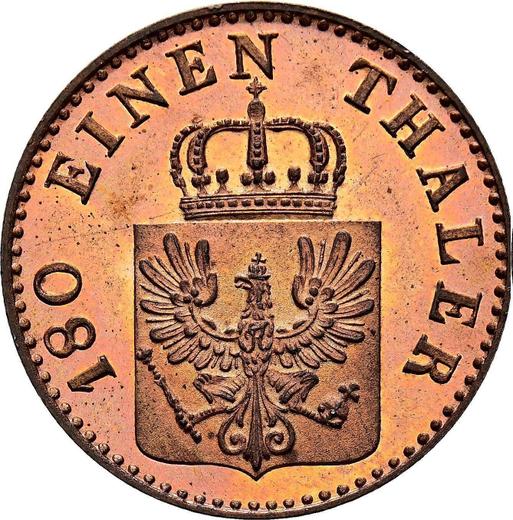 Аверс монеты - 2 пфеннига 1854 года A - цена  монеты - Пруссия, Фридрих Вильгельм IV