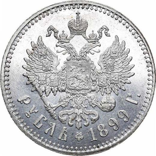 Reverso 1 rublo 1899 (**) - valor de la moneda de plata - Rusia, Nicolás II
