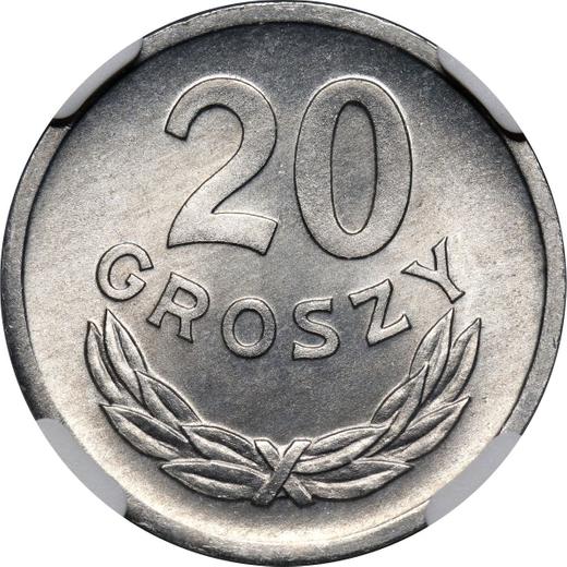 Reverso 20 groszy 1971 MW - valor de la moneda  - Polonia, República Popular