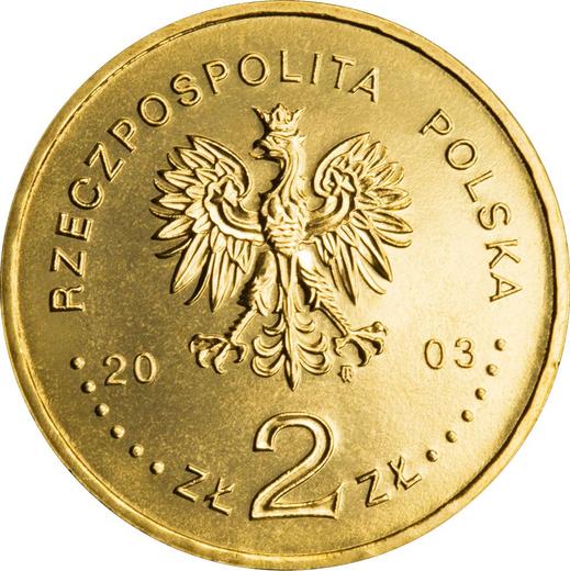 Аверс монеты - 2 злотых 2003 года MW "Поливальный понедельник" - цена  монеты - Польша, III Республика после деноминации