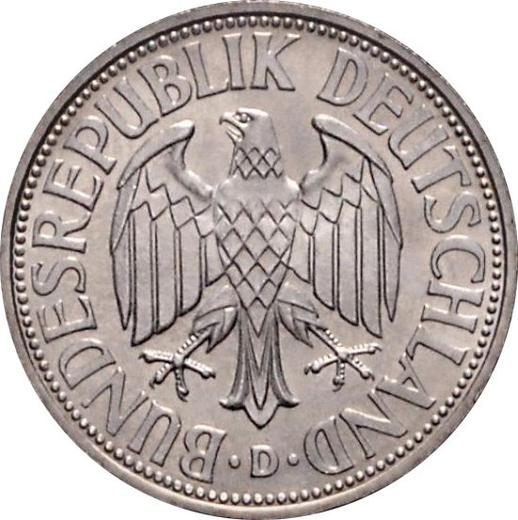 Реверс монеты - 1 марка 1959 года D - цена  монеты - Германия, ФРГ