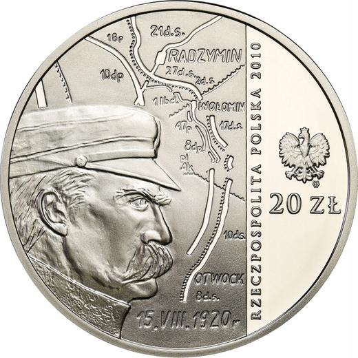 Аверс монеты - 20 злотых 2010 года MW "75 лет Битве за Варшаву" - цена серебряной монеты - Польша, III Республика после деноминации