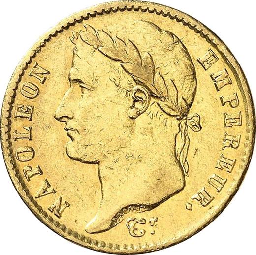 Аверс монеты - 20 франков 1810 года Q "Тип 1809-1815" Перпиньян - цена золотой монеты - Франция, Наполеон I