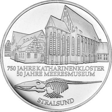 Anverso 10 marcos 2001 G "Monasterio de Santa Catarina" - valor de la moneda de plata - Alemania, RFA