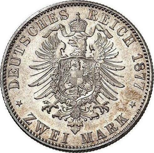 Reverso 2 marcos 1877 F "Würtenberg" - valor de la moneda de plata - Alemania, Imperio alemán