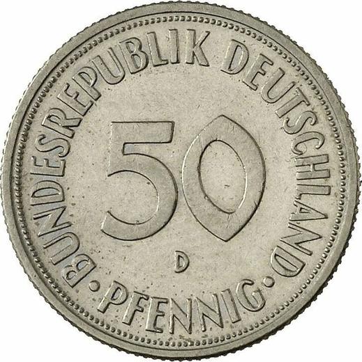 Anverso 50 Pfennige 1970 D - valor de la moneda  - Alemania, RFA