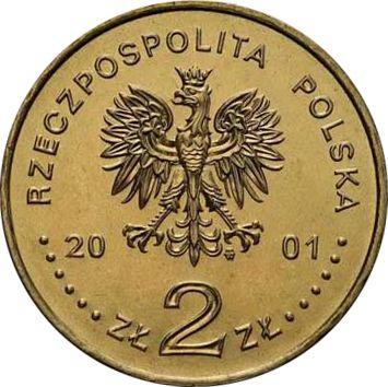 Аверс монеты - 2 злотых 2001 года MW AN "15 лет конституционному суду" - цена  монеты - Польша, III Республика после деноминации
