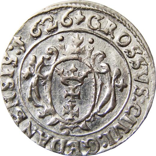 Rewers monety - 1 grosz 1626 "Gdańsk" - cena srebrnej monety - Polska, Zygmunt III
