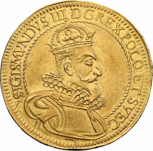 Аверс монеты - 10 дукатов (Португал) 1612 года - цена золотой монеты - Польша, Сигизмунд III Ваза