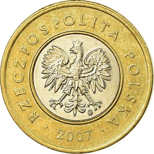 Аверс монеты - 2 злотых 2007 года MW - цена  монеты - Польша, III Республика после деноминации