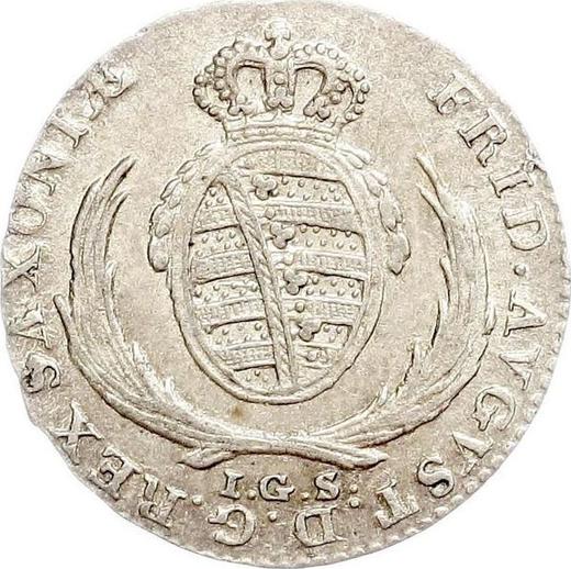 Аверс монеты - 1/24 талера 1818 года I.G.S. - цена серебряной монеты - Саксония-Альбертина, Фридрих Август I