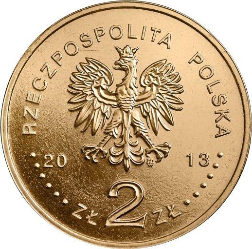 Аверс монеты - 2 злотых 2013 года MW "Варта Познань" - цена  монеты - Польша, III Республика после деноминации