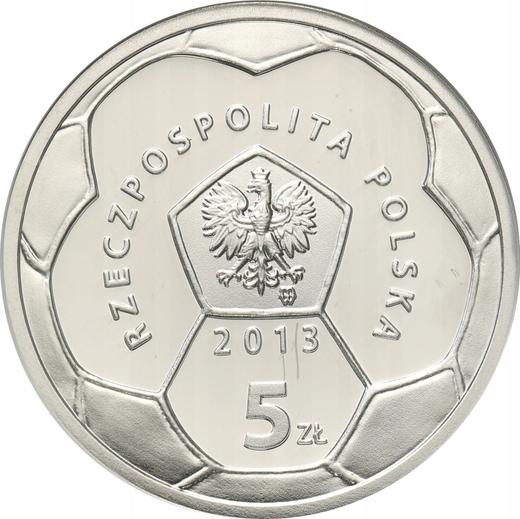 Аверс монеты - 5 злотых 2013 года MW "Варта Познань" - цена серебряной монеты - Польша, III Республика после деноминации