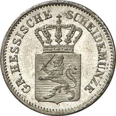 Anverso 1 Kreuzer 1867 - valor de la moneda de plata - Hesse-Darmstadt, Luis III